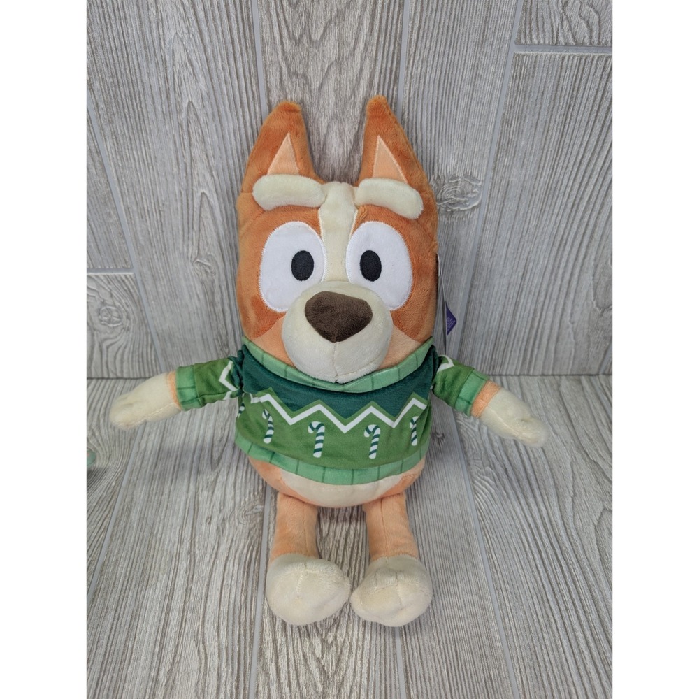Bingo From Bluey Plush 16" Holiday Green Candy Cane Christmas Animal Adventure